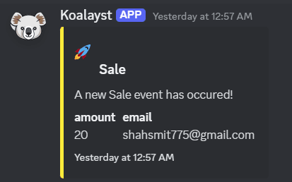 Discord notification example